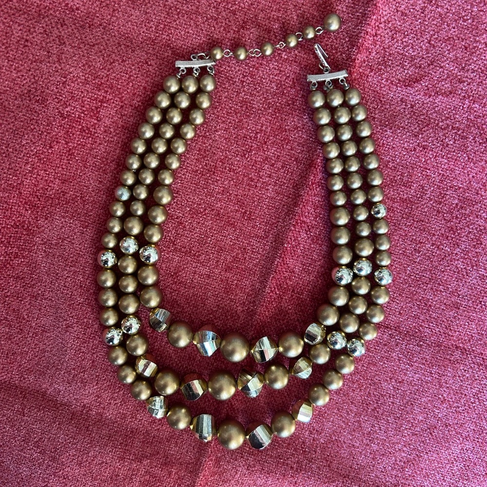 Vintage 60s Gold 3-strand Necklace